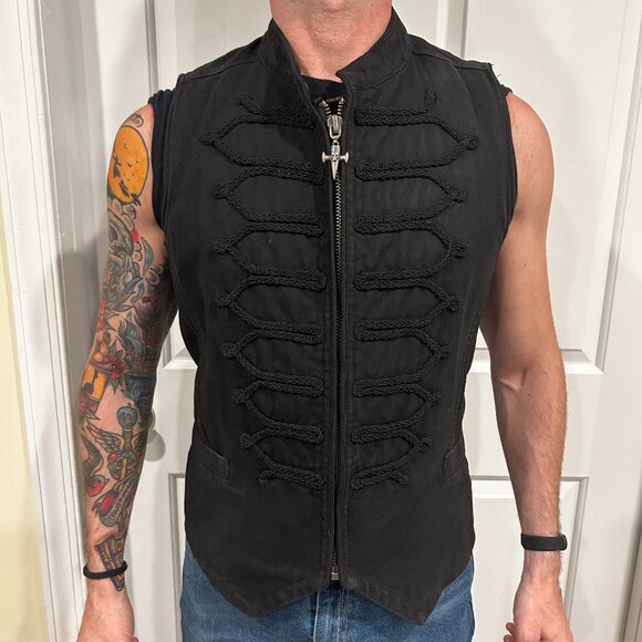 Tripp NYC Black Marching Band Vest Goth Punk - Picture 1 of 5